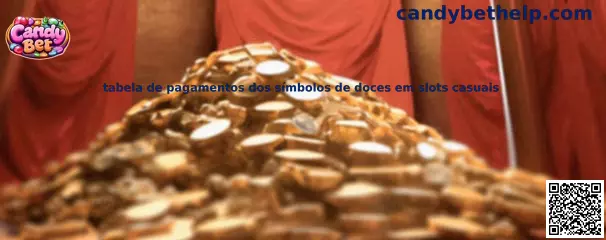 Tabela de pagamentos dos símbolos de doces em slots casuais